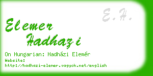 elemer hadhazi business card